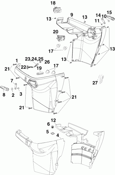 ��������� ����� EVINRUDE E90DPLSRC  - wer Engine Cover / wer ������ ��������� (�����)