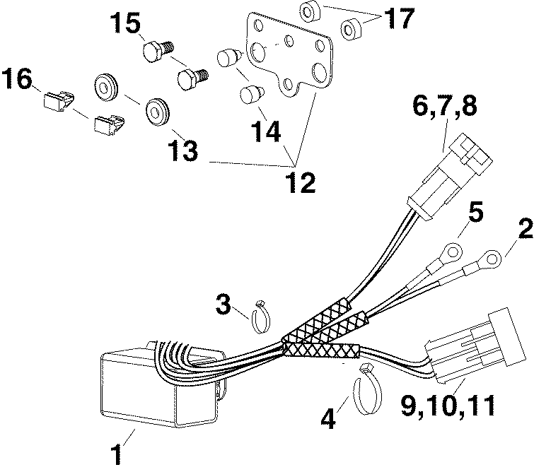 ��������� ��������� EVINRUDE E90DPLSRC  - im & Tilt Relay / im & Tilt ����