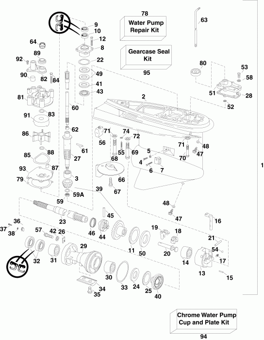 ��������� ��������� Evinrude E175FSLSOE  - Pl - Sl Models