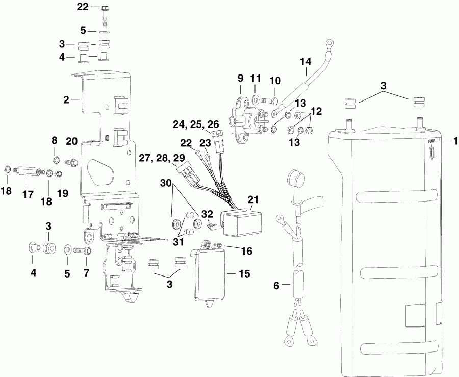 �������� ��������� ����� ������� E225DHLSOC  - ectrical Bracket & Components - ectrical ��������� & Components