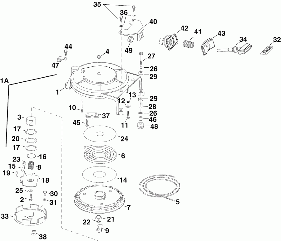 ��������� �������� ����� Evinrude E60WDRYSOS  - coil Starter