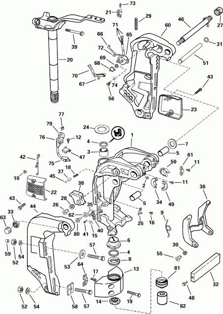 �������� ����� EVINRUDE E135FSLSDE  - dsection / dsection