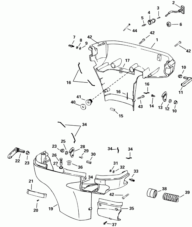 �������� ����� Evinrude E175FPLSDS  - wer ������ ��������� (�����) - wer Engine Cover