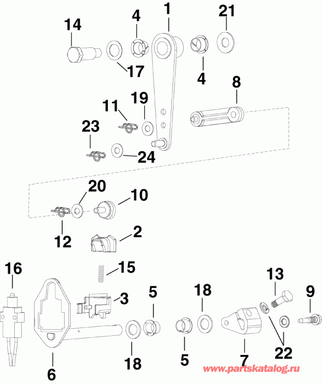 ��������� �������� ����� EVINRUDE E150DPLSUC  - ift Linkage / ift ��������� ��������