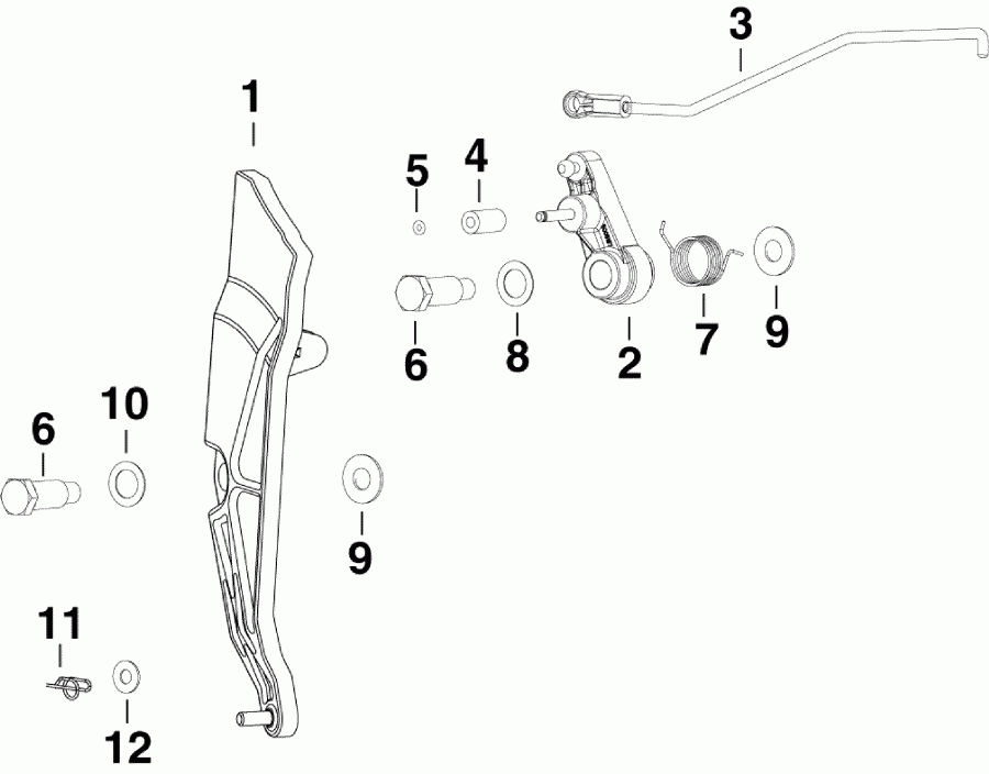 ��������� EVINRUDE E200DPXSUR  - rottle Linkage / rottle ��������� ��������