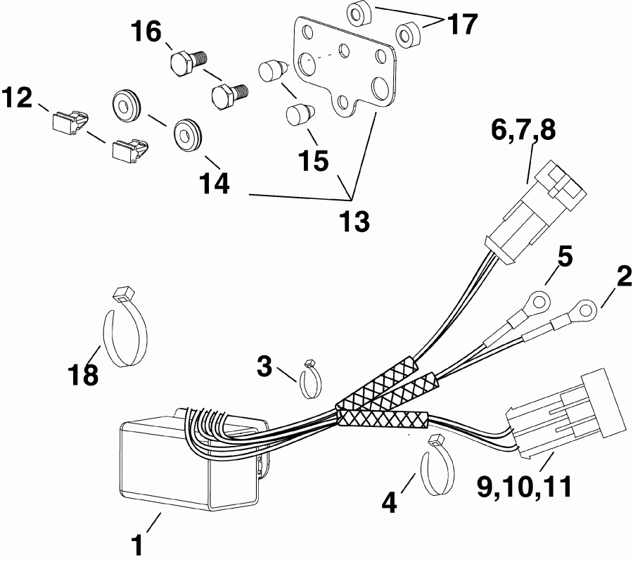 ��������� EVINRUDE E50DPLSUM  - im & Tilt Relay - im & Tilt ����