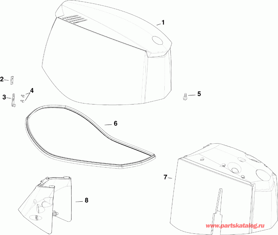 ��������� Evinrude E200DPXSCF  - gine Cover / gine ������