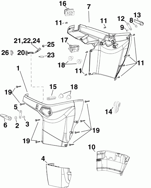 �������� ��������� ����� EVINRUDE E40DPLSCB  - wer ������ ��������� (�����) / wer Engine Cover
