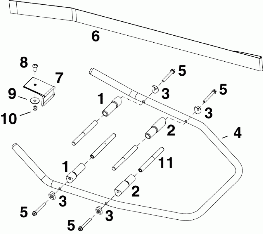 ��������� ����� EVINRUDE E55MRLSCC  - rry Handle / rry Handle