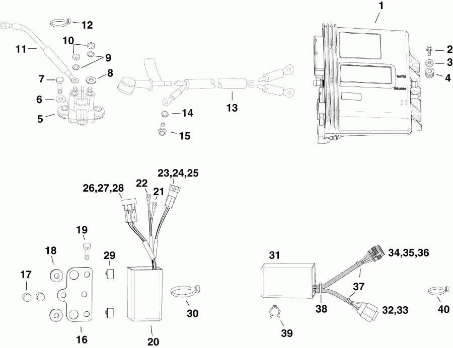 �������� ����� EVINRUDE E115DPLSEF  - ectrical Components