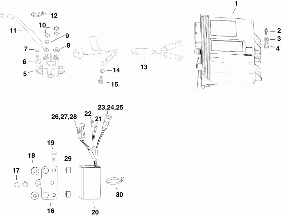 ��������� ����� EVINRUDE E150DSLSEA  - ectrical Components