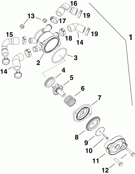 �������� ����� EVINRUDE E200DSLSEM  - ter Pressure Relief ������ - ter Pressure Relief Valve