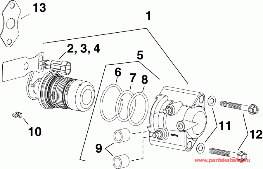 ��������� �������� ����� Evinrude E25DRLSES  - el Injector - el ��������