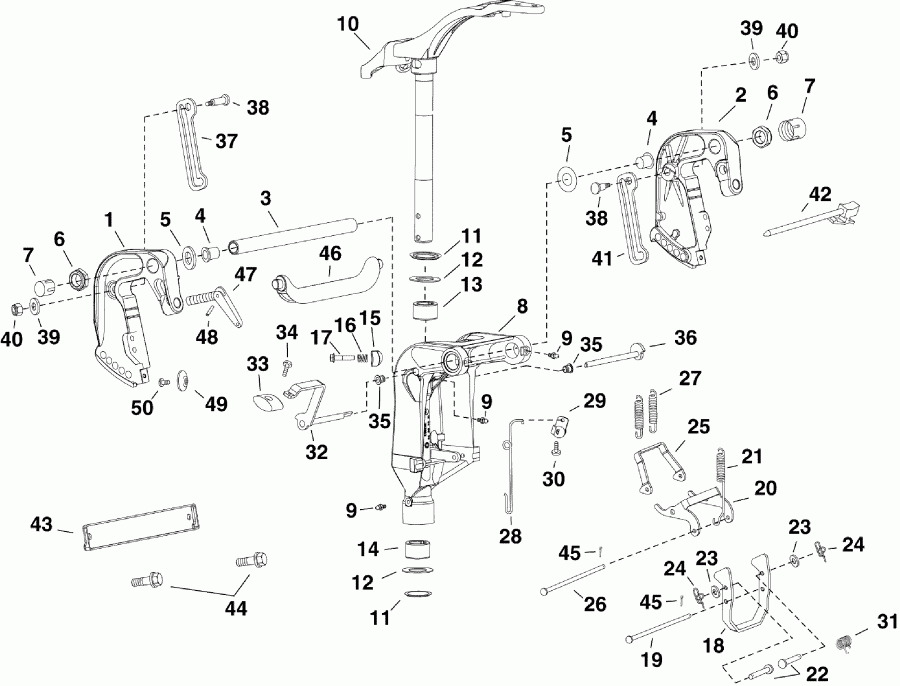  EVINRUDE E25DRLSES  - ivel ��������� - ivel Bracket