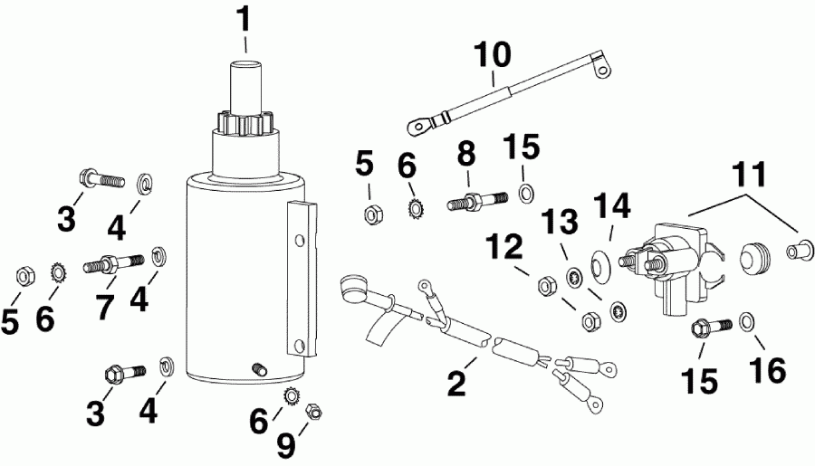  Evinrude E40DPLSEE  - ectric Starter & Solenoid - ectric ������� & Solenoid