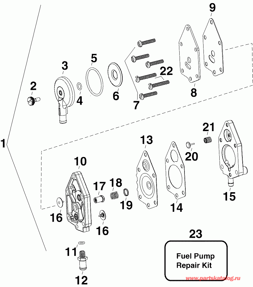 �������� ��������� ����� EVINRUDE E55MJRLSEF  - el Lift Pump - el Lift �����