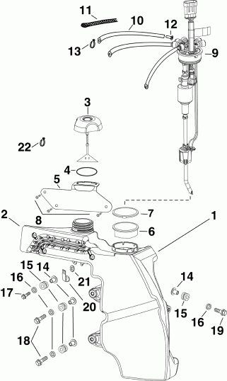 ��������� �������� ����� Evinrude E55MJRLSER  - l Tank & Pump / l Tank & �����