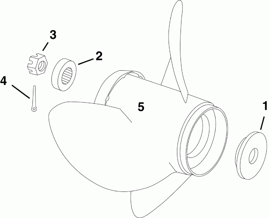 ��������� ��������� Evinrude E65WDRLSEC  - opeller Hardware