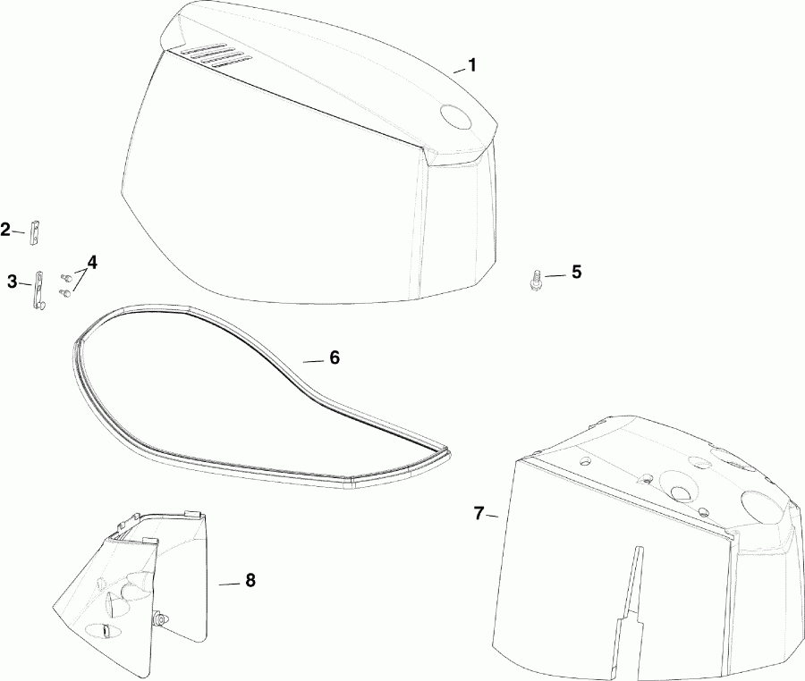 �������� ����� EVINRUDE E175DPXISM  - gine Cover / gine ������