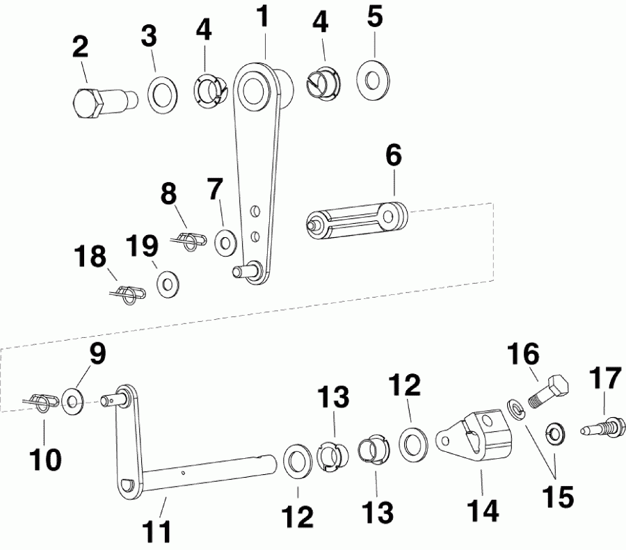 ����� Evinrude E200DSLISB  - ift ��������� �������� / ift Linkage