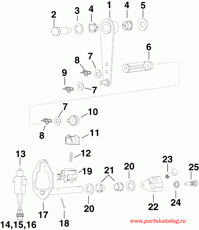  Evinrude E250DPXISE  - ift Linkage - ift ��������� ��������