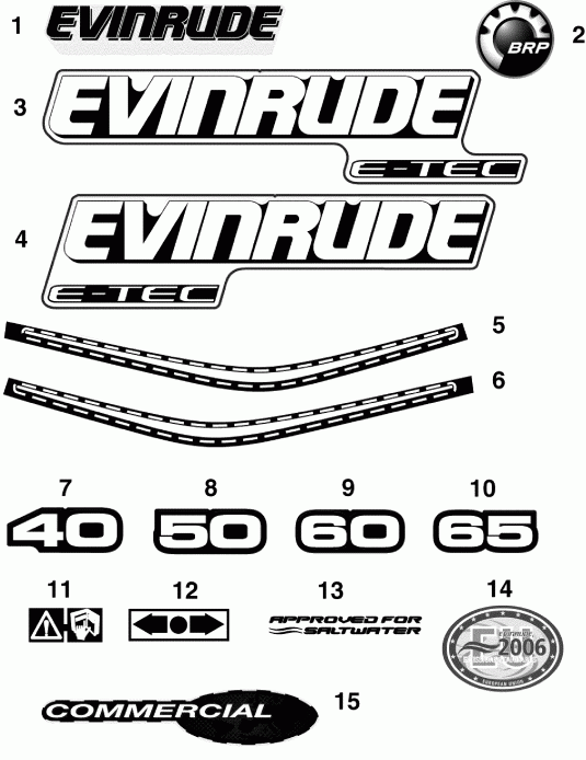 ��������� ��������� Evinrude E60DSLISF  - cals - cals