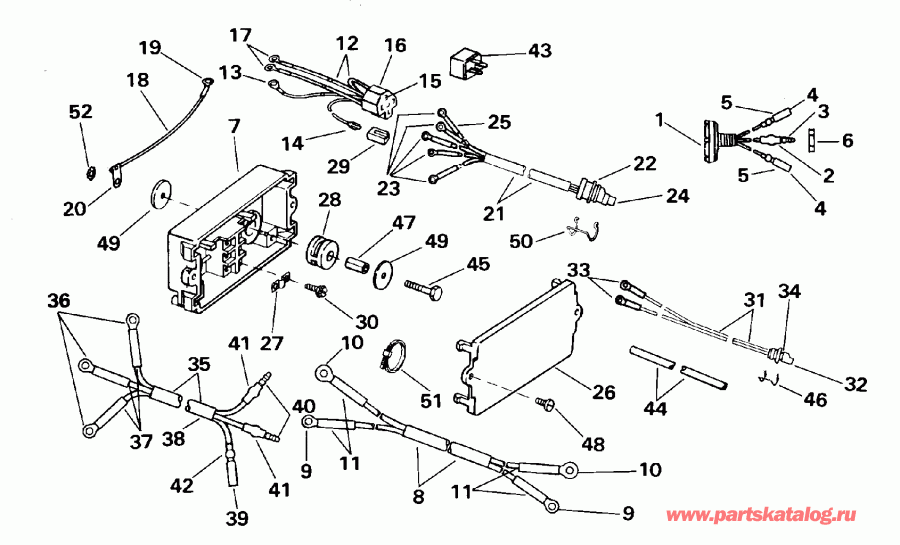 ��������� ��������� EVINRUDE E100WTLEOC 1995  - wer Trim / tilt ��������� / wer Trim/tilt Electrical