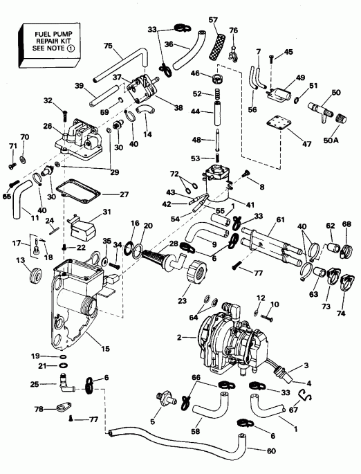 ��������� ��������� EVINRUDE E115GLEOC 1995  - el Bracket & Components - el ��������� & Components