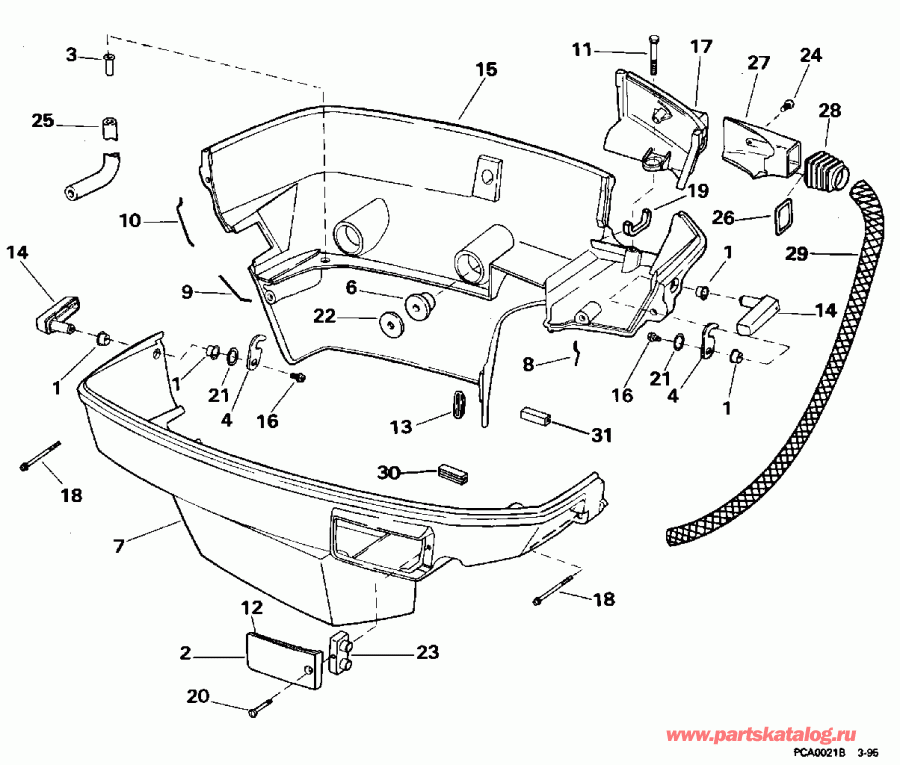 �������� ����� ������� E150WTLEOR 1995  - wer ������ ��������� (�����) / wer Engine Cover
