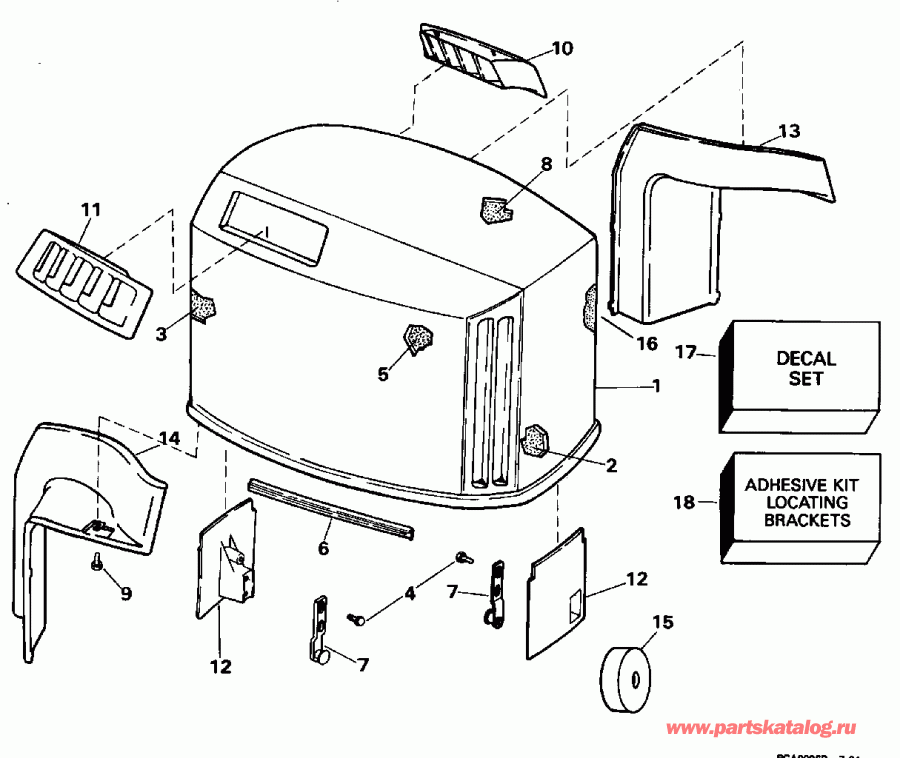 ��������� ����� EVINRUDE E150WTXEOR 1995  - Johnson - Johnson