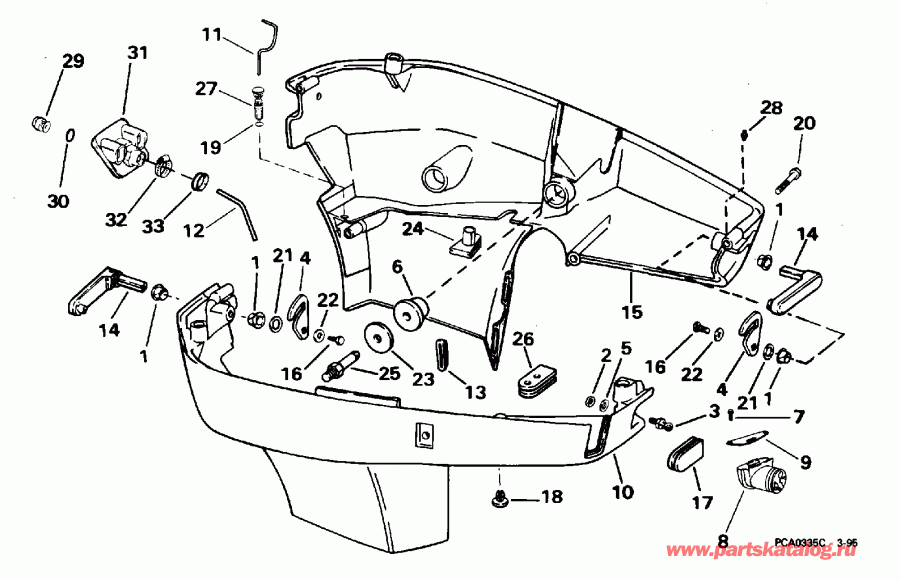 ��������� ������� E225CXEOB 1995  - wer ������ ��������� (�����) - wer Engine Cover