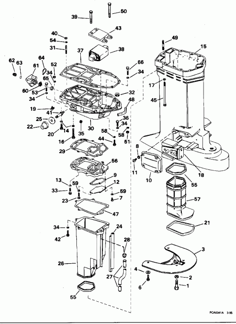 ����� Evinrude E225TXEOB 1995  - haust ������