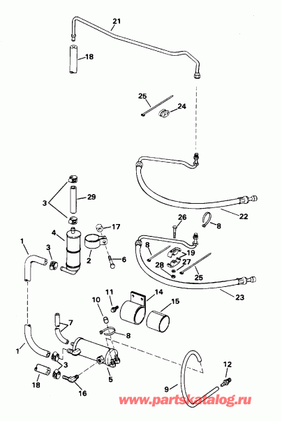 ��������� ��������� Evinrude E225TZEOB 1995  - wer ������� ������� Gro���� / wer Steering Group