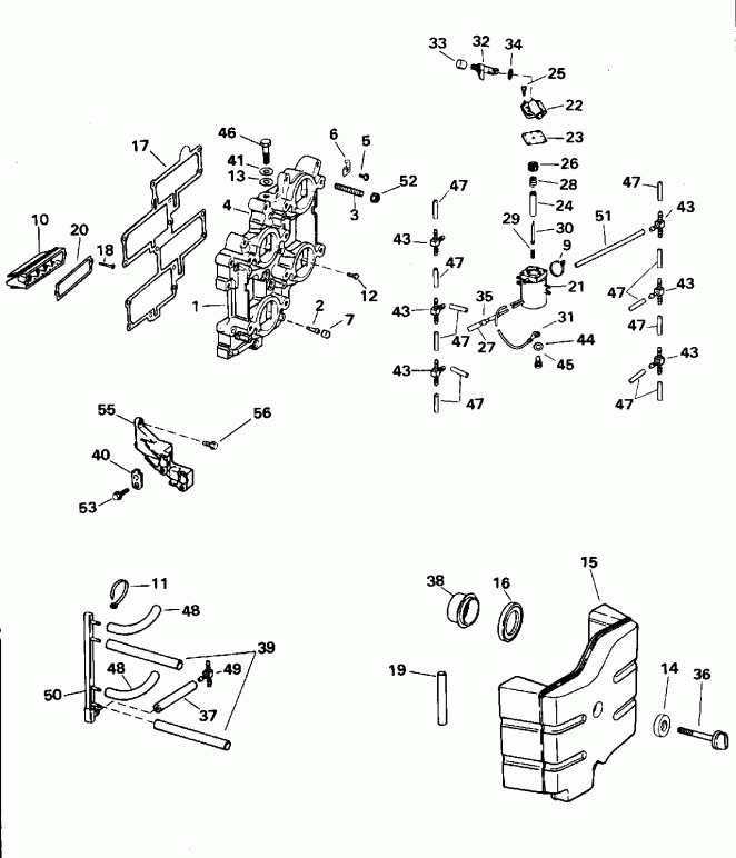 ��������� ��������� EVINRUDE E300PXEOR 1995  - take ��������� - take Manifold