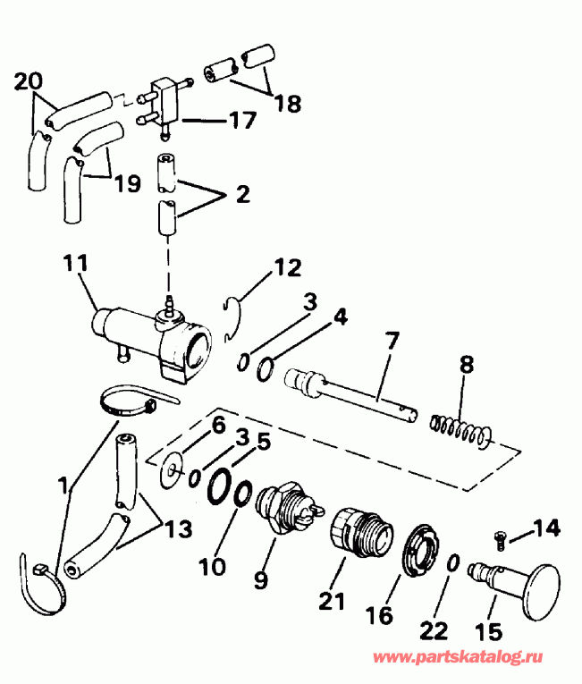 ��������� �������� ����� EVINRUDE E65RSLC 1995  - nual Primer System