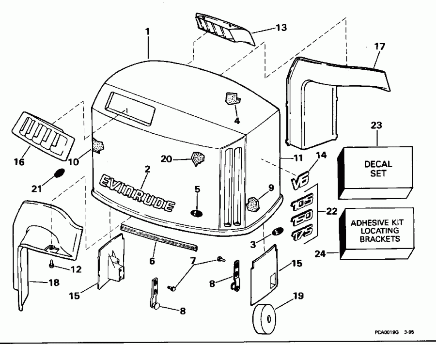 �������� ��������� ����� Evinrude VE150HLEOS 1995  - Evinrude / Evinrude