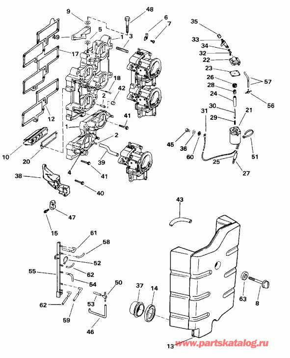 ����� Evinrude BE200TXEDR 1996  - take Manifold - take ���������
