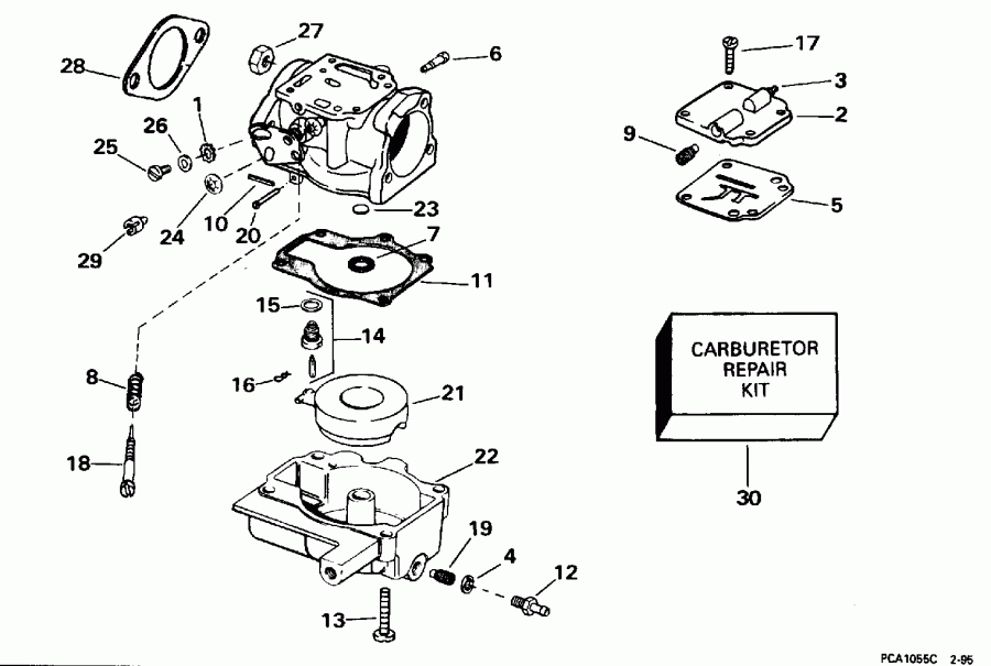 ����� EVINRUDE BE20SRLEDA 1996  - 5bal-25rd-25br-25brl-30ba-30bal