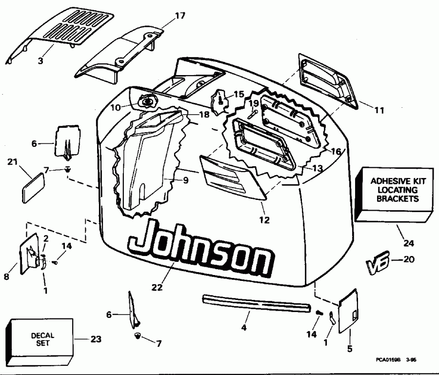 ��������� �������� ����� ������� BE225SLEDE 1996  - Johnson - 200stl, 225stl / Johnson - 200stl, 225stl