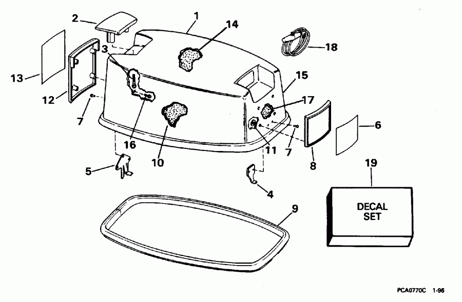 ��������� ��������� EVINRUDE BE25ERLEDC 1996  - Johnson / Johnson