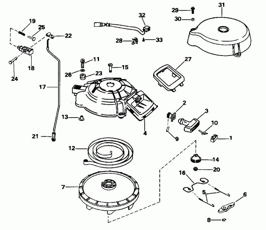 ����� EVINRUDE BE25QLEDC 1996  - wind Starter / wind �������