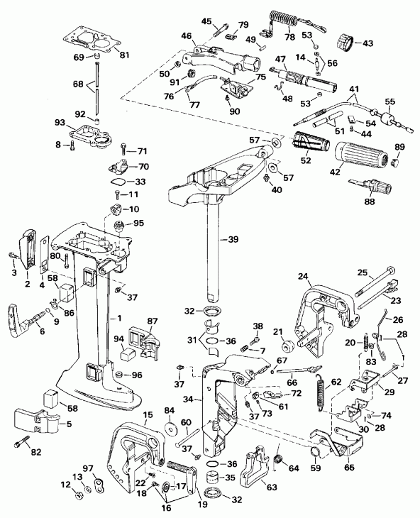��������� ����� EVINRUDE BE4RDHEDS 1996  - dsection / dsection