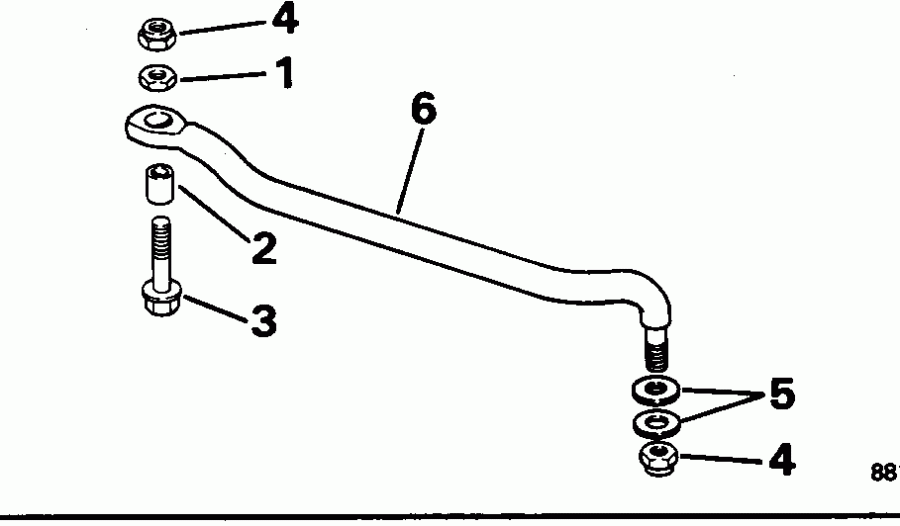 �������� ��������� ����� EVINRUDE BE50BEEDS 1996  - eering Link Kit