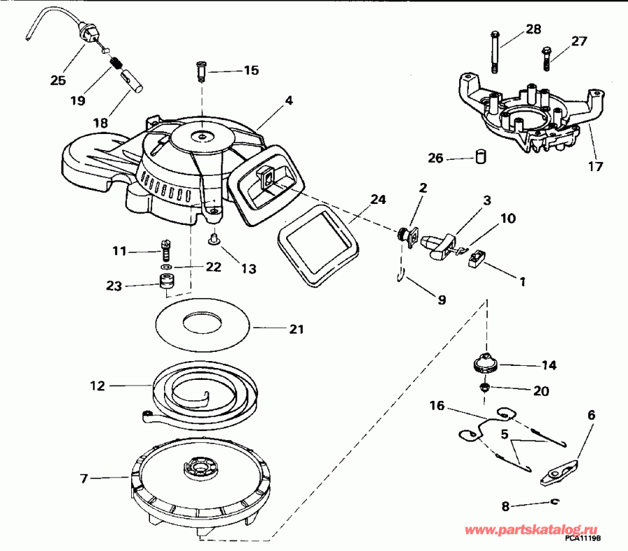 �������� ��������� ����� EVINRUDE E100WTXEDR 1996  - ectric ������� & Solenoid / ectric Starter & Solenoid
