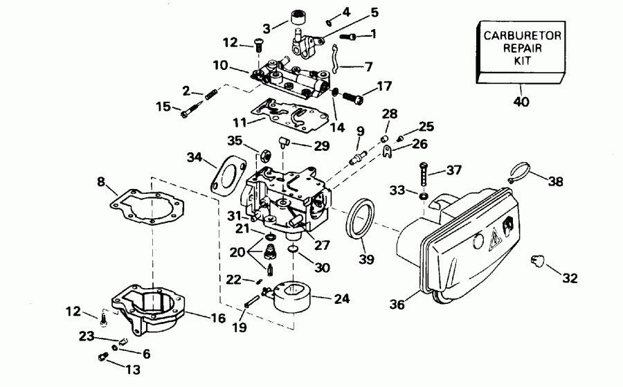 ��������� EVINRUDE E10SELEDD 1996  - rburetor / rburetor