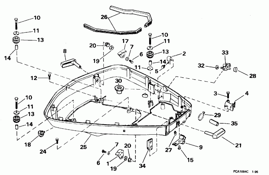 ��������� ��������� ������� E112TSXEDR 1996  - wer ������ ��������� (�����) - wer Engine Cover