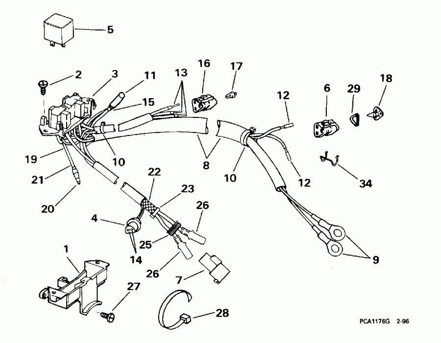 ��������� �������� ����� ������� E115ELEDR 1996  - wer Trim / tilt ���������