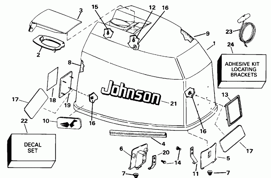��������� ��������� Evinrude E115TXADA 1996  - Johnson