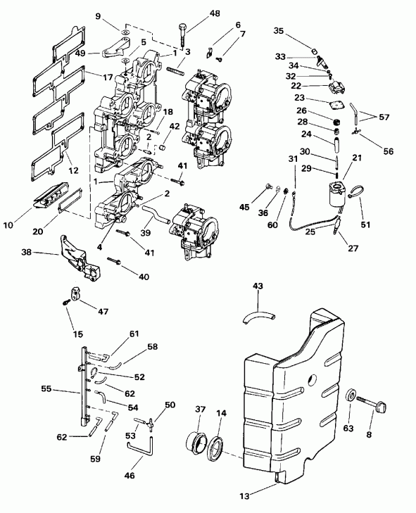 ��������� �������� ����� EVINRUDE E200TXEDR 1996  - take Manifold
