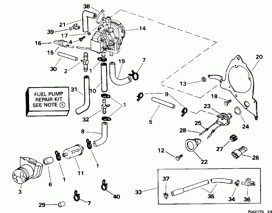  Evinrude E225CZEDE 1996  - el Pump